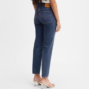 Levis Premium Wedgie Straight Leg Jeans Womens 32 Straight Leg Button Fly Dark